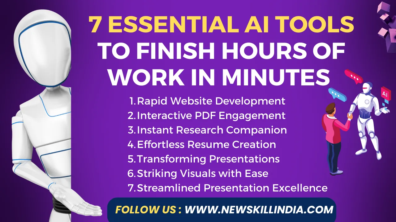 7 Essential AI Tools for Enhanced Productivity -7 AI Tools to finish hours of work in minutes