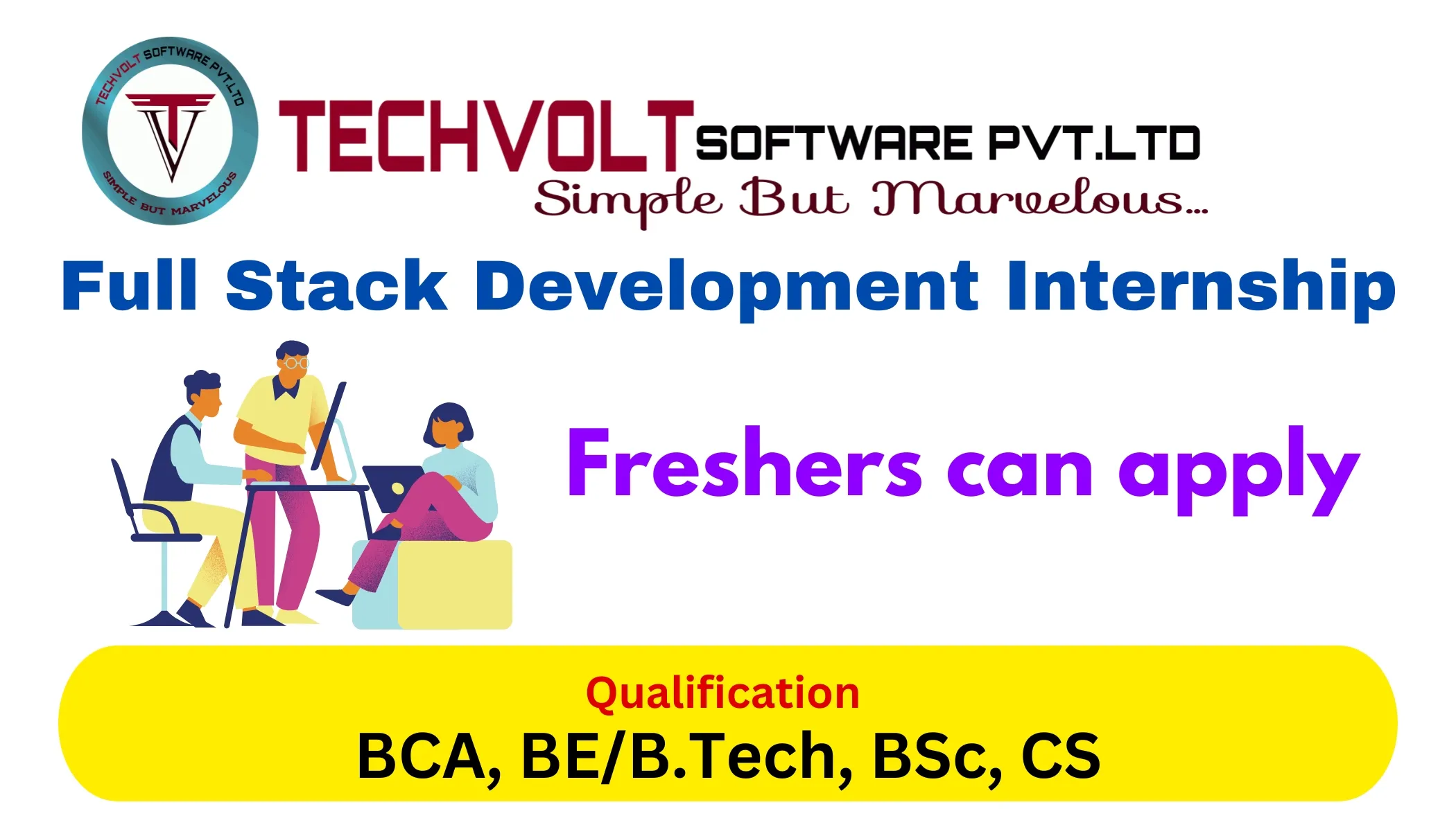 Full Stack Development Internship 2024 Techvolt Software Private Limited Jobs 2024