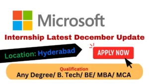 Microsoft Internship Latest December Update for 2025