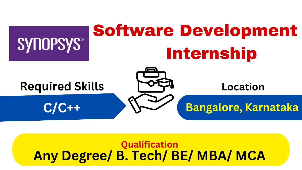 Synopsys Internship 2024 Software Development Internship Bengaluru Karnataka