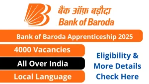 Bank of Baroda Apprenticeship 2025