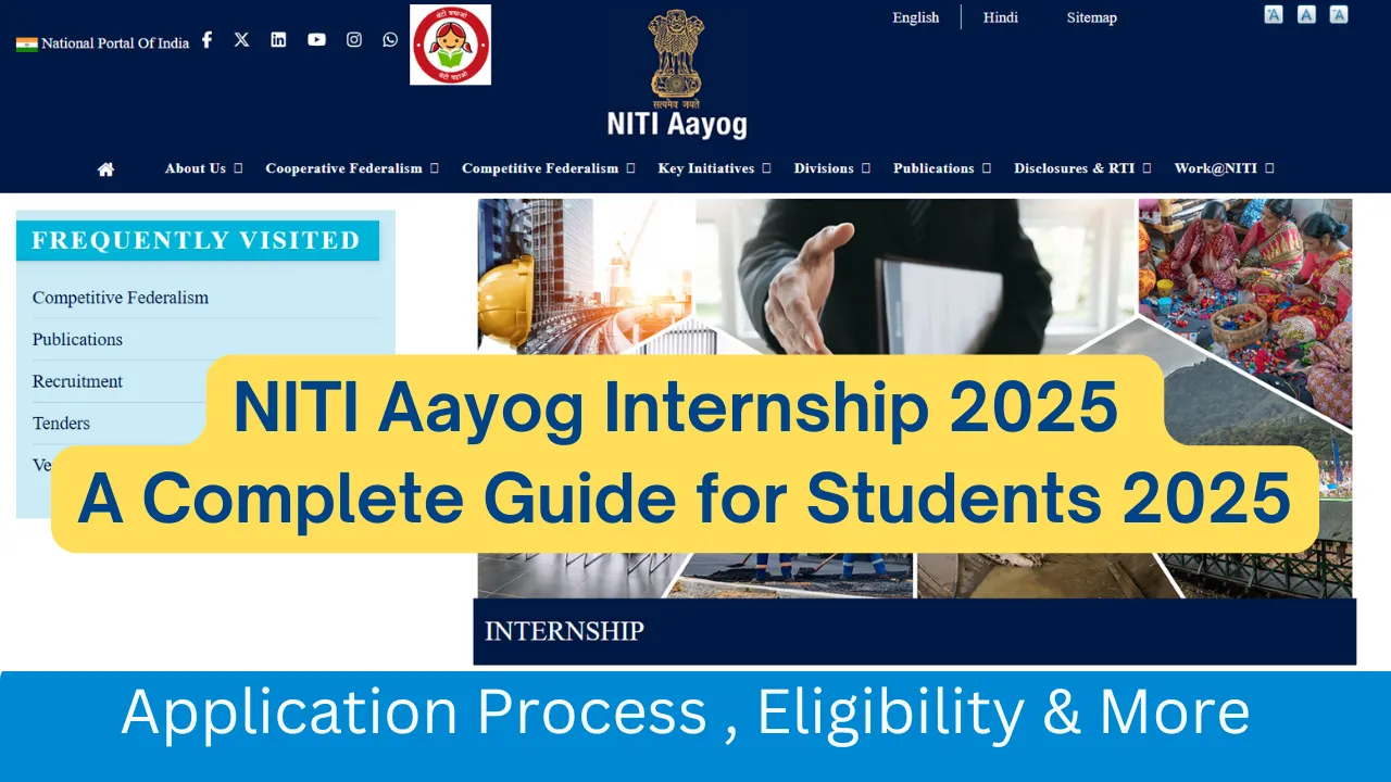 NITI Aayog Internship 2025 : A Complete Guide for Students 2025