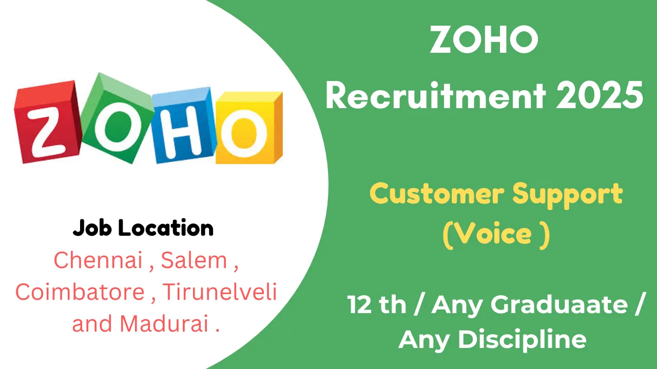 Zoho Chennai Job Vacancies 2025