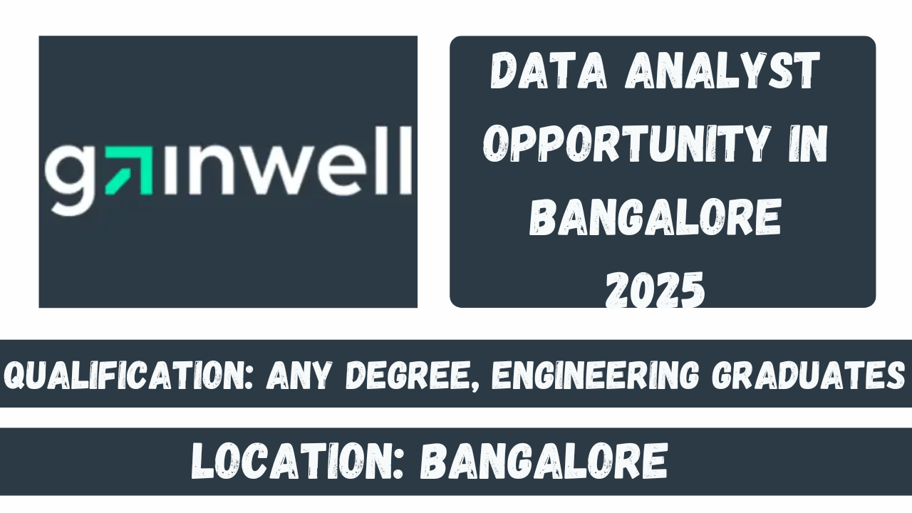 Data Analyst Opportunity in Bangalore 2025