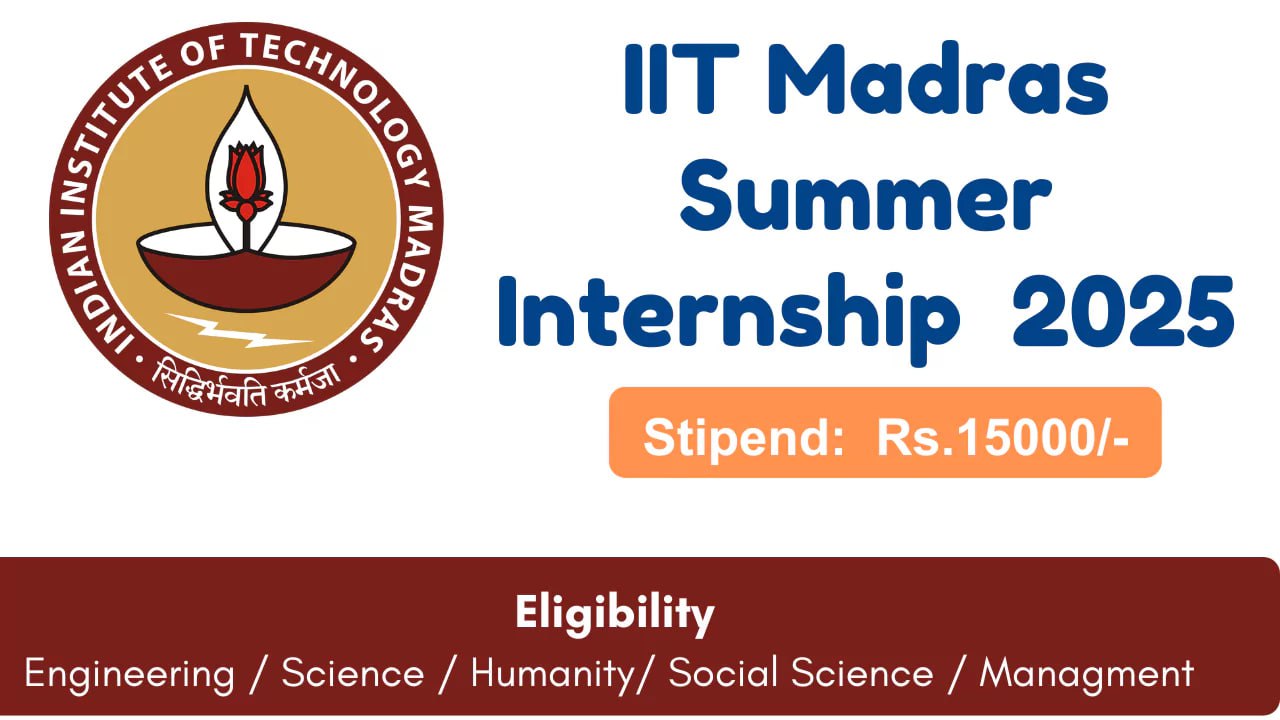 IIT Madras Summer Fellowship Programme 2025