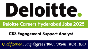 Deloitte Careers Hyderabad Jobs 2025