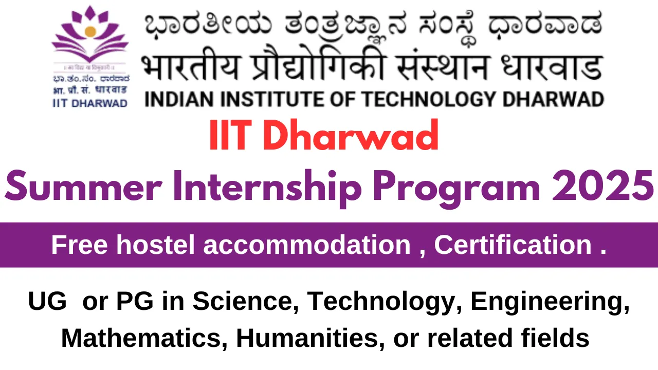 IIT Dharwad Summer Internship Program 2025