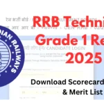 RRB Technician Grade 1 Result 2025