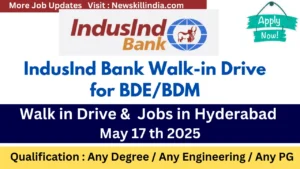 IndusInd Bank Walk-in Drive May 2025