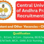 Central University of Andhra Pradesh Recruitment 2025