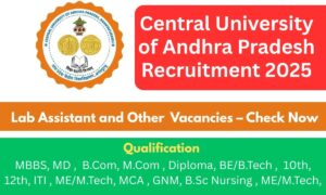 Central University of Andhra Pradesh Recruitment 2025