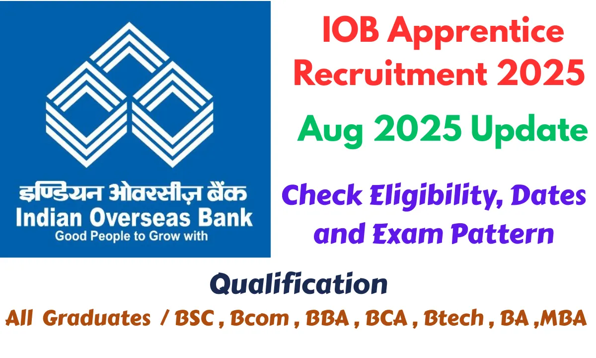 IOB Apprentice Recruitment 2025