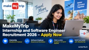 MakeMyTrip Internship and Software Engineer Recruitment 2025