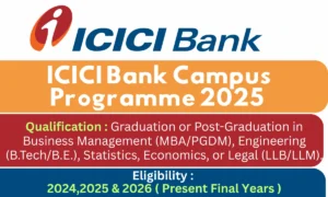ICICI Bank Campus Programme 2025 – Launch Your Career with ICICI Bank Jobs