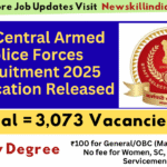 SSC Central Armed Police Forces Recruitment 2025 Notification Released