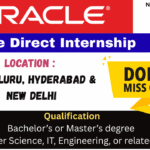 Oracle Internship 2025 – Openings in Bengaluru, Hyderabad & New Delhi for Students & Freshers