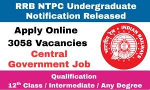 RRB NTPC Undergraduate Recruitment 2025