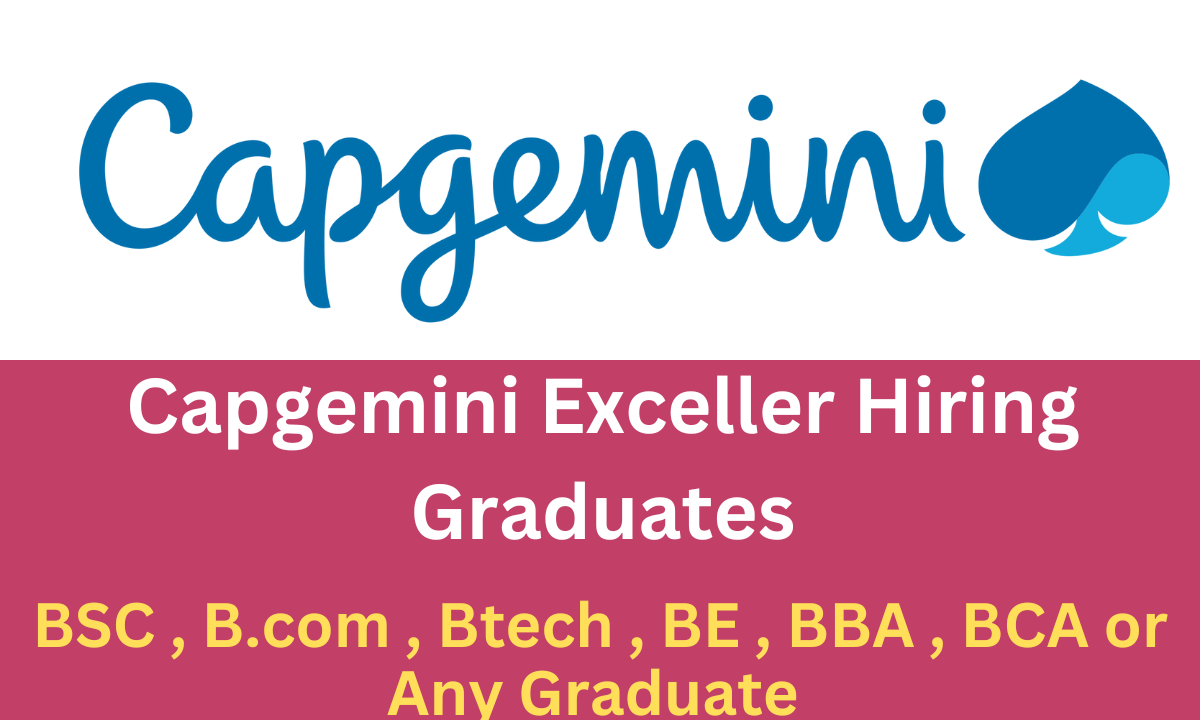 Capgemini Exceller Hiring 2025 Graduates