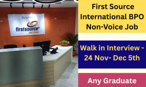 Great Opportunity for Freshers – 2025 Nov -Dec Update International BPO Non-Voice Job in Chennai | First source Walk-in Drive