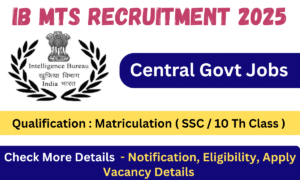 IB MTS Recruitment 2025