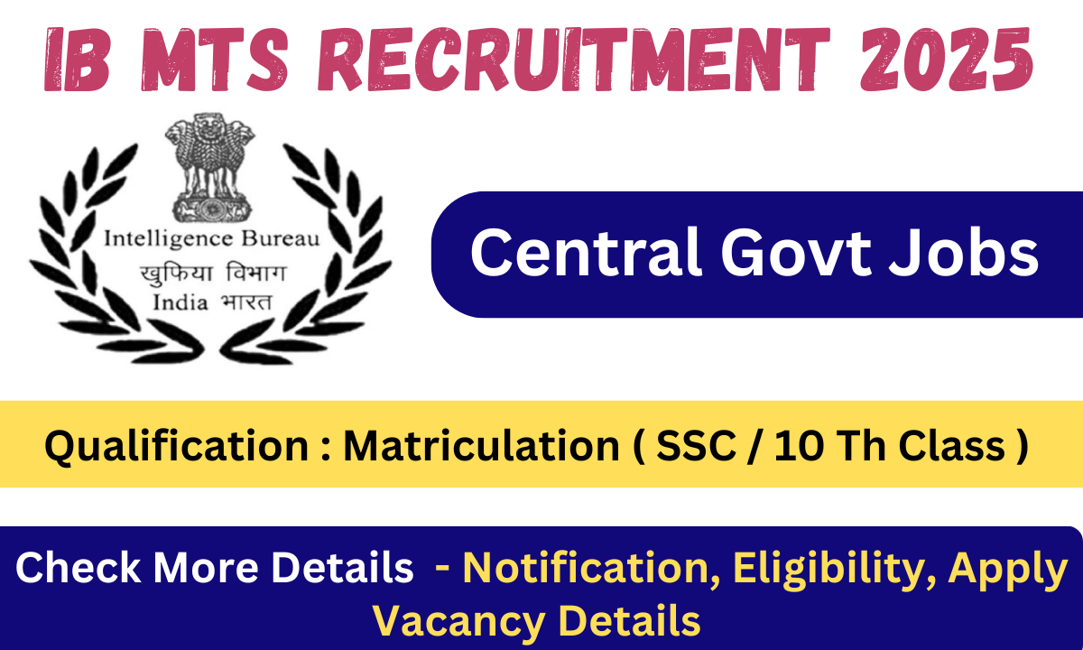 IB MTS Recruitment 2025