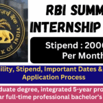 RBI Summer Internship 2026