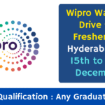 Wipro Walk-in Drive for Freshers in Hyderabad – Mapping Role | 15th to 19th December
