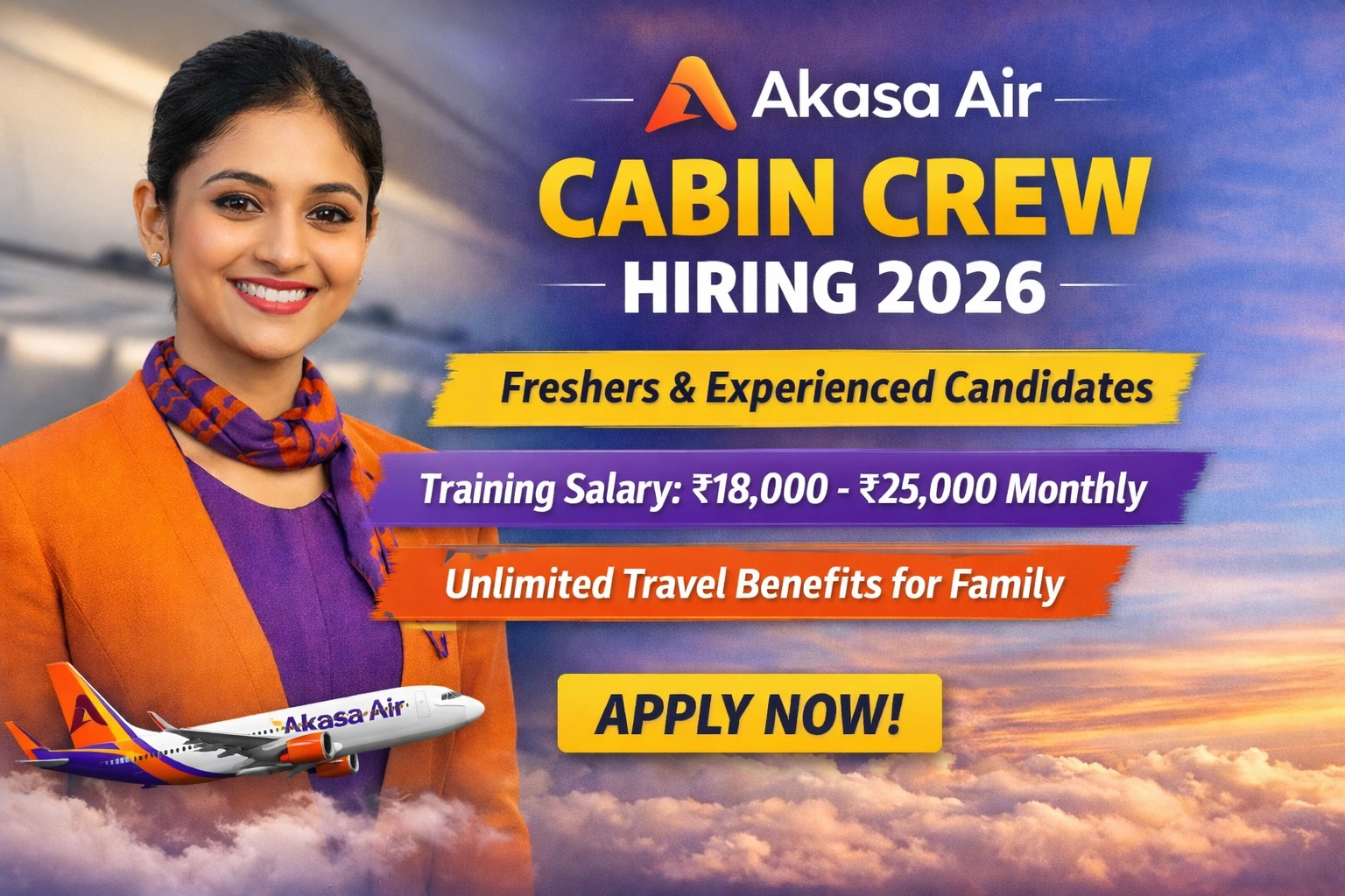 Akasa Air Cabin Crew Hiring 2026