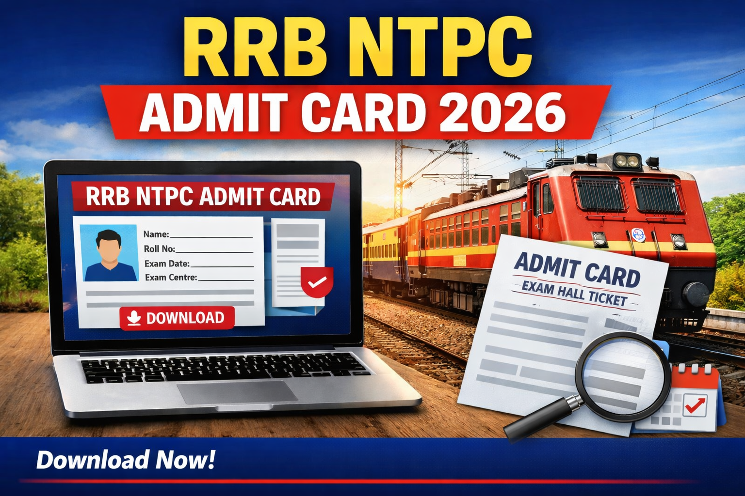 RRB NTPC UG Typing Test Admit Card 2026