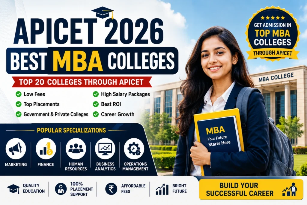 Top 20 MBA Colleges Through APICET 2026