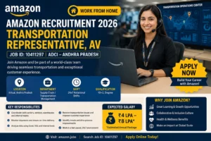 Amazon Transportation Representative- AV Recruitment 2026