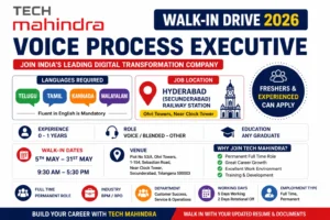 Tech Mahindra Walk-in Drive 2026