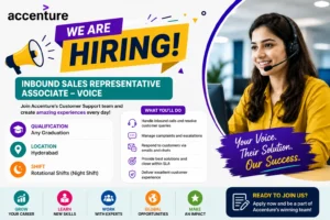 Accenture Hiring 2026 Inbound Sales Representative Associate (Voice) in Hyderabad | Apply Now