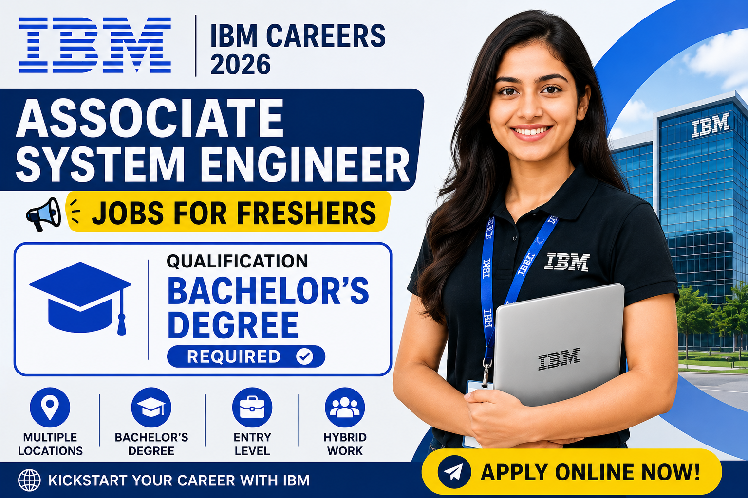 IBM Careers 2026 : Associate System Engineer Jobs for Freshers | Apply for IBM Jobs in India