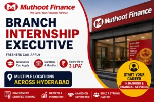 Muthoot Finance Branch Internship Executive Recruitment 2026