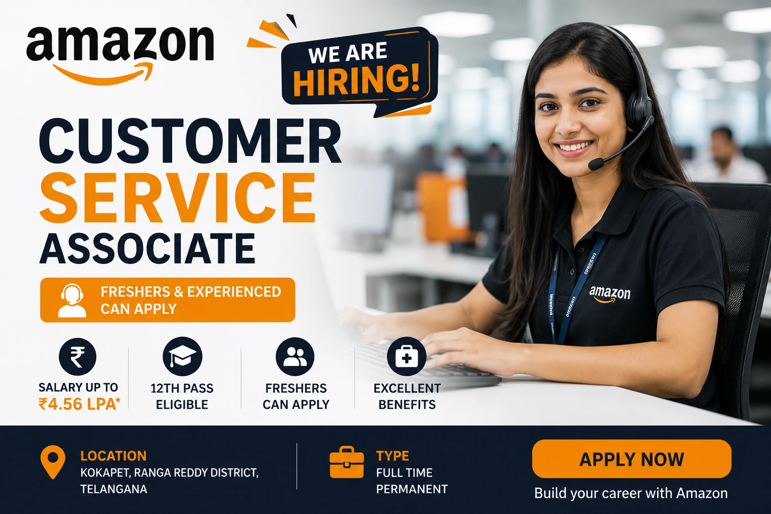 Amazon Customer Service Associate Recruitment 2026