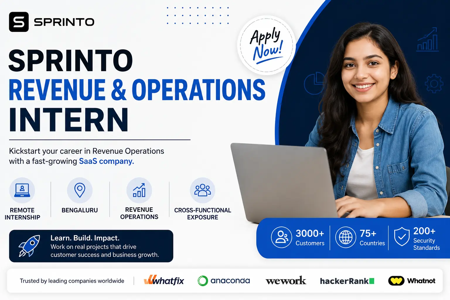 Revenue and Operations Intern at Sprinto 2026