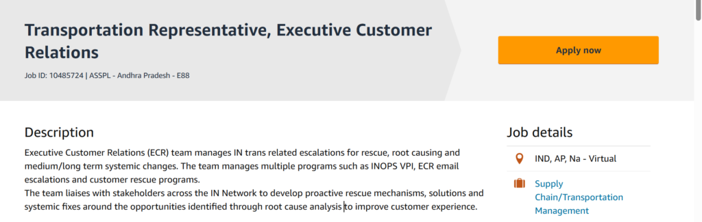 Amazon Work From Home Jobs in Andhra Pradesh 2026 | Executive Customer Relations – Apply Online 2 Amazon Work From Home Jobs in Andhra Pradesh 2026 | Executive Customer Relations – Apply Online