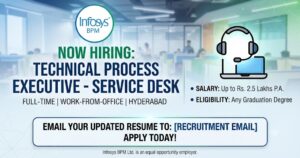Infosys BPM Service Desk Recruitment 2026