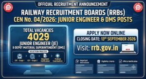RRB JE Recruitment 2026