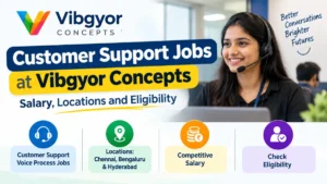 Customer Support Jobs at Vibgyor Concepts: Salary, Locations and Eligibility