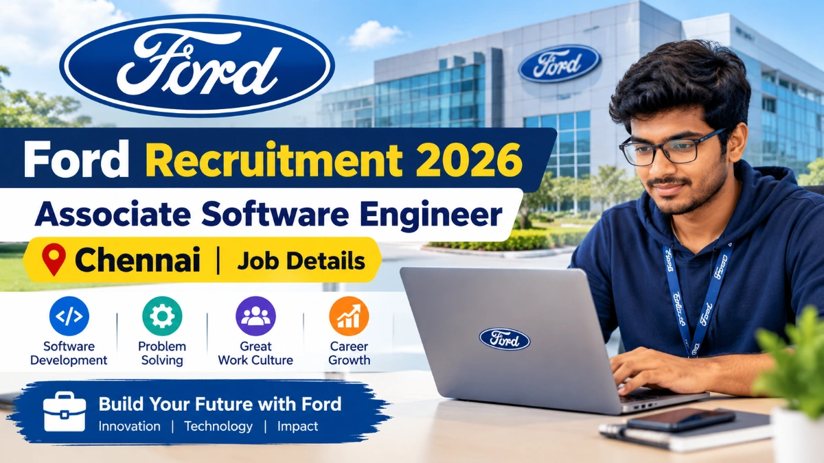 Ford Recruitment 2026 Associate Software Engineer: Chennai Job Details