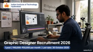 IIT Hyderabad Graphic Designer Recruitment 2026: Apply by October 30