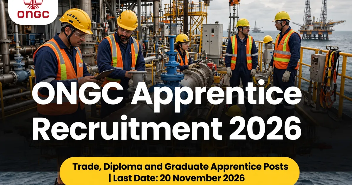 ONGC Apprentice Recruitment 2026: 3,047 Vacancies, Apply Online, Eligibility, Stipend and Last Date