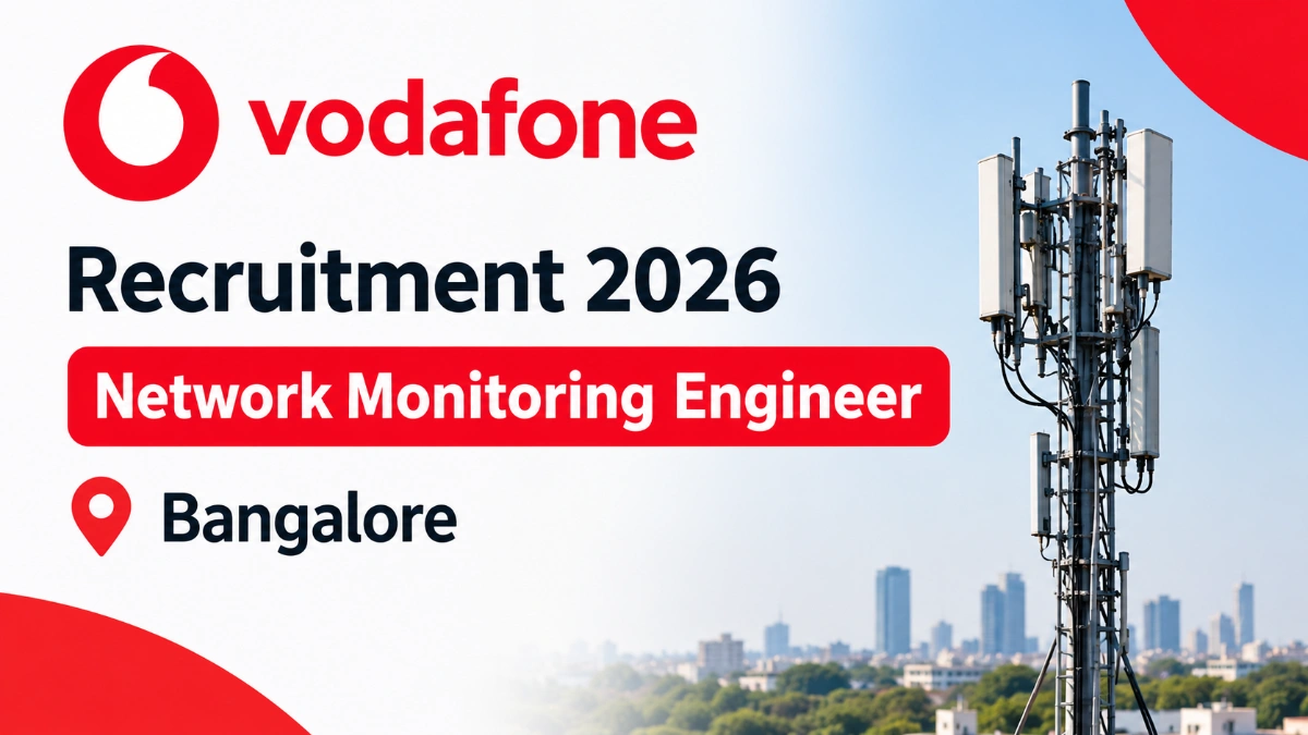 Vodafone Recruitment 2026: Network Monitoring Engineer Role in Bangalore